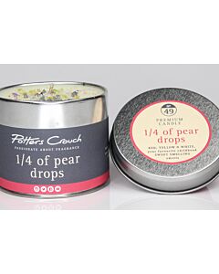 Potters Crouch Candle Tin 1/4 of Pear Drops